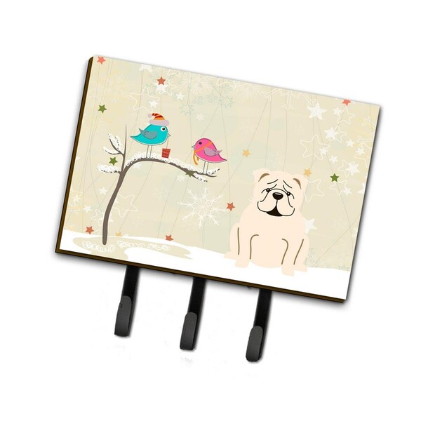 Jensendistributionservices Christmas Presents Between Friends English Bulldog White Leash or Key Holder MI1708685 - main